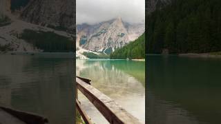 Mesmerizing Lake Braies Italy 🌺😇 italy lake travel beautiful placestovisit [upl. by Pownall]