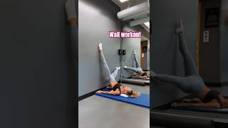 Workout for abs and legs 🔥 wall workout youtubeshorts workoutvideo [upl. by Ahsemo652]