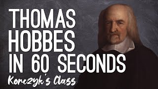 Thomas Hobbes  State of Nature and Social Contract Theory explained in 60 Seconds [upl. by Alliw682]