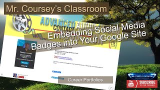 OBJ3 How to Embed Social Media Badges into your Google Site [upl. by Anauj340]