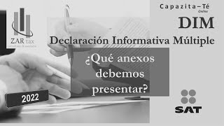 CapazitaTé Online  Declaración Informativa Multiple  ¿Qué anexos debemos presentar [upl. by Bone716]