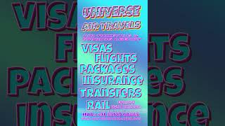 Travel agency services  Universe air travels [upl. by Allina]