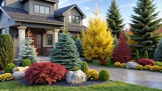 Natures Finest  Coniferous Plant Front Yard Design Ideas to Wow Your Neighbors [upl. by Adigirb]