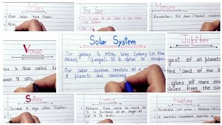 Few Lines on Solar System and PlanetAll In OneDefinationAbout Planet And Solar SystemPlanets [upl. by Ecnarretal]