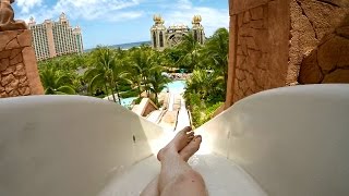 Atlantis Aquaventure  Challenger Speed Slides  Nassau Bahamas [upl. by Ruperto604]