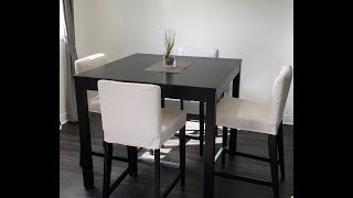 iKEA BJURSTA table and HENRIKSDAL Bar stool with backrest brownblack ASSEMBLY [upl. by Sellers]