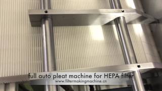 mini pleating machine for HEPA filter filtermakingmachinecn [upl. by Yroger515]