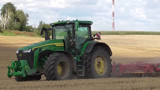 John Deere 8R 410 amp Vaderstad Top Down 400 w ścieżkach [upl. by Intyrb]