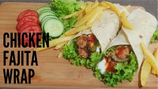 Chicken Fajita Wrap  Chicken Wrap  Quick and Easy Recipe By Cook with Tuba [upl. by Tnecnev108]