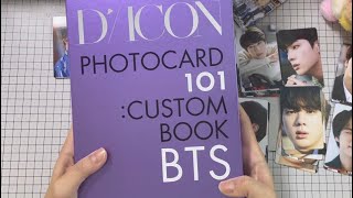 아미 방탄소년단 DICON PHOTOCARD 101 CUSTOM BOOK BTS unboxing [upl. by Evilo]