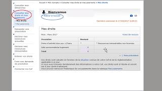 CAF  Profil démarches droits et paiements [upl. by Cunningham622]