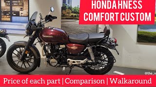 Honda Hness CB350 Comfort Custom kit All details  Price  Comparison [upl. by Nauqes]