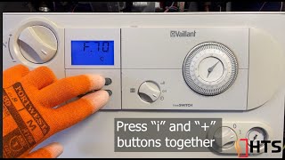 How To Remove F70 Fault Code On Vaillant Boiler [upl. by Nhepets]