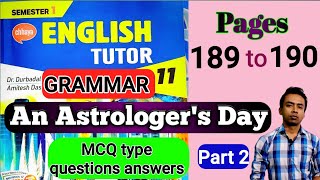 An Astrologers Day । by RK Narayan । English Tutor Chhaya । Grammar pages । Part 2। [upl. by Norahc]