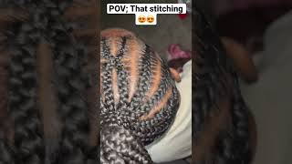 Back to school Stitch braids😍 foryou braids fypyoutube stitchbraids stitch subscribe comment [upl. by Aimit]