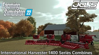 International Harvester 1400 Series Combines  Farming Simulator 22  By JCLs Farm Equipment [upl. by Atilef]