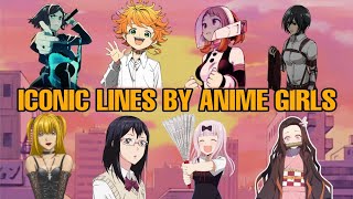 iconic lines by best anime girls ✨ [upl. by Dobbins]