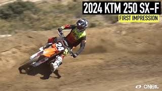 First Ride on the 2024 KTM 250 SXF [upl. by Lanford]