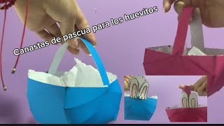 Cómo hacer canastas de pascua para los huevos de chocolate  ideas con viole [upl. by Gies919]