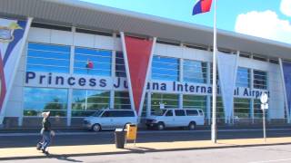 SXM Princess Juliana Airport Terminal INSIDE  OUTSIDE on Sint Maarten [upl. by Aruam]