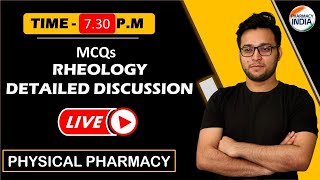 Live I Rheology I Detailed Explanation MCQs I Physical Pharmacy [upl. by Enaywd7]