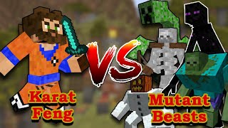 ME VS Mutant Beasts Monsters  Player VS Minecraft Mobs battle [upl. by Martijn]