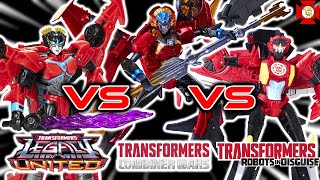 TRANSFORMERS Windblade Legacy United Vs Combiner Wars Vs RiD [upl. by Itida737]