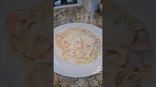 fetuccini fetuccinialfredo shrimp shrimppasta pasta pastarecipe pastaalfredo pastarecipe [upl. by Otanod]