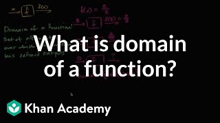 What is the domain of a function  Functions  Algebra I  Khan Academy [upl. by Ereveneug]