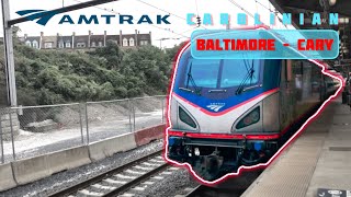 Train Trip Amtrak Carolinian Baltimore to Cary BALCYN [upl. by Azilem]