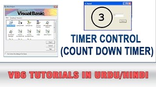 VB6 Tutorial In Urdu  Count Down Timer using Timer control in Visual basic 6 [upl. by Ecnatsnok766]