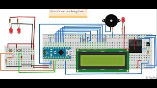 visitor counter circuit making on fritzing software and working discuss [upl. by Cherish906]