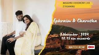 Ephraim amp Charutha Wedding Ceremony live Streaming [upl. by Estel238]