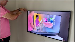 2024 43quot Samsung the frame unboxing and wall mounting [upl. by Sam964]