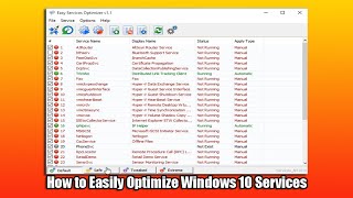 How to Easily Optimize Windows 10 Services [upl. by Rockwell567]