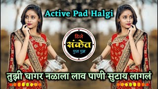 Tuzi Ghagar Nalala Lav Dj । तुझी घागर नळाला लाव पाणी सुटाया लागलं । Active Pad Halgi । Dj Sanket SM [upl. by Aneda]