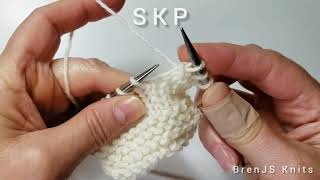 How to SKP or slip knit pass one stitch over [upl. by Giuditta201]