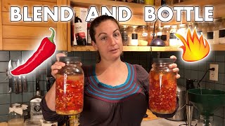 🌶️🌶️ Blending Bottling amp Acidifying  BONUS  Dehydrated Fermented Hot Sauce 🌶️🌶️ [upl. by Esinehc890]