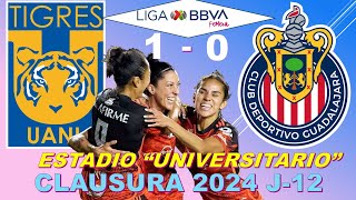 TIGRES FEMENIL 1 VS 0 CHIVAS FEMENIL  RESUMEN  JORNADA 12  TORNEO CLAUSURA 2024 [upl. by Dianne33]