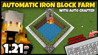 UNLIMITED IRON FARM IN MINECRAFT POCKET EDITION 121  IRON BLOCK FARM MINECRAFT BEDROCK IN HINDI [upl. by Nevile]