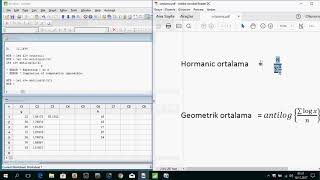 minitab 3  Geometrik ortalama ve Harmonik ortalama nasıl hesaplanır [upl. by Ahsinahs]