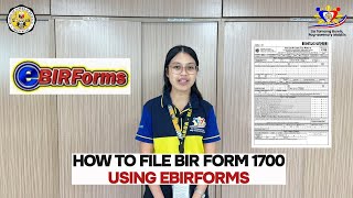 How to File BIR Form 1700 Using eBIRFORMS  For Taxable Year 2023 [upl. by Albina]