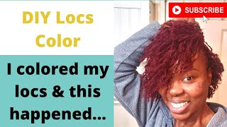 DIY Loc Color  How I Colored My Locs  Sisterlocks Step By Step Tutorial For Beginners [upl. by Aydni]