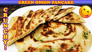 Crunchy Green Onion Pancake Recipe  How to Cook Green Onion Pancake  POTS amp PANS [upl. by Gollin]