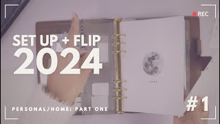 2024 A5 planner set up  flip  PART ONE [upl. by Ailgna]