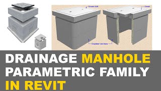 Drainage  Manhole Parametric Family Modeling Concrete  In Revit [upl. by Ylrebnik688]