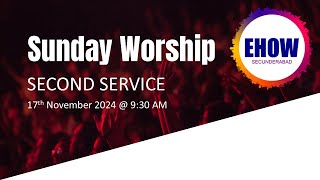 Sunday Worship  Second Service  17 Nov 2024 [upl. by Kenlee]