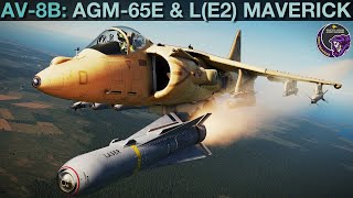 REVISED AV8B Harrier AGM65E amp LE2 Laser Guided Maverick Tutorial  DCS WORLD [upl. by Mano]