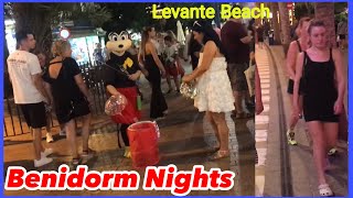 Benidorm Spain Levante Beach and Center Night Life  Benidorm Levante Beach Nights  beach [upl. by Krishna]