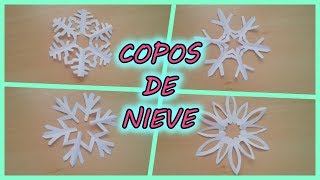 Como hacer copos de nieve de papel super facil paso a paso [upl. by Link]